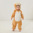 thumbnail image 2 of Odeerbi Infant Boys Girls Animal Dress Up Clothes Flannel Fleece Jumpsuits Winter Thermal Hooded Rompers Infant Cute Bodysuit Long Sleeve Hooded Onesie Infant Clothes Yellow, 2 of 8