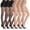 3 Black+3 Nude, variant on 6 Pairs 20D Sheer Tights for Women - Reinforced Toes, Control Top Pantyhose, 6Black M
