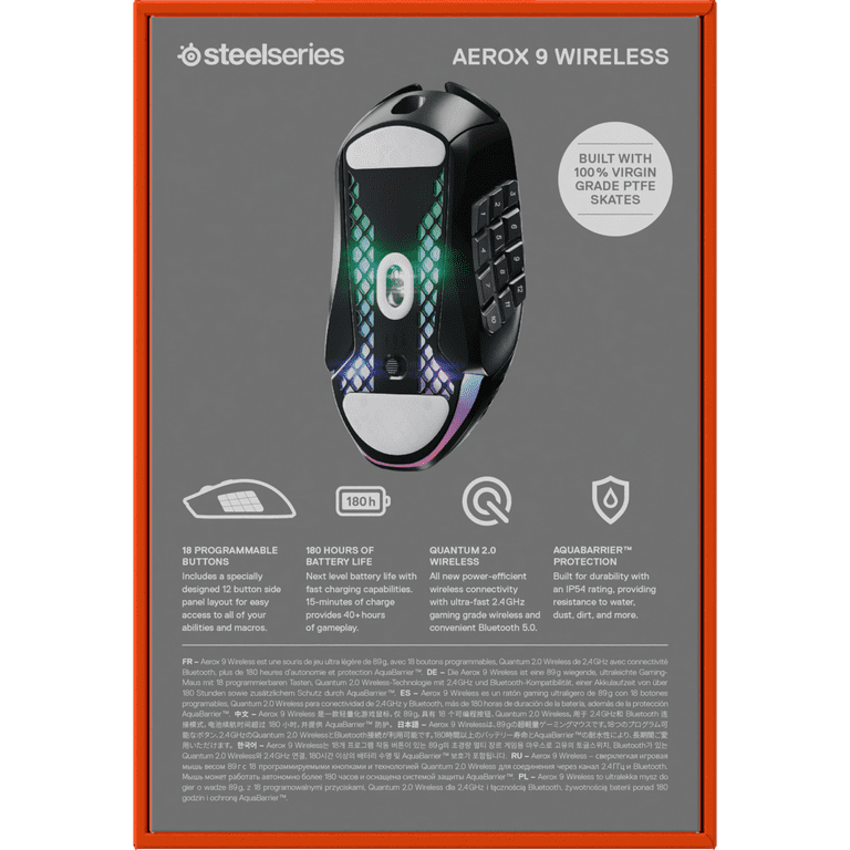 SteelSeries Aerox 9 Wireless Ultra Lightweight Gaming Mouse
