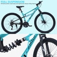 thumbnail image 3 of Ambifirner Mountain Bike for Men, 26 Inch Adult Bicycle , Full Suspension 21 Speed High-Carbon Steel Frame, MTB with Shock Absorption Fits Riders 57” - 65”, 3 of 8