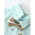 thumbnail image 3 of CARETOO Baby Boy Clothes Suits 1-5T Toddler Outfit Formal Dress Shirt Suspender Pants Bowtie 3PCS, 3 of 8