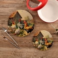 thumbnail image 2 of FREEAMG Farm Chicken Trivets Pot Holders Set of 2 Decoration Potholders for Kitchens Pure Cotton Thread Weave Trivets,Hot Pads for Kitchens,Coasters,Placemats,Spoon, 2 of 7