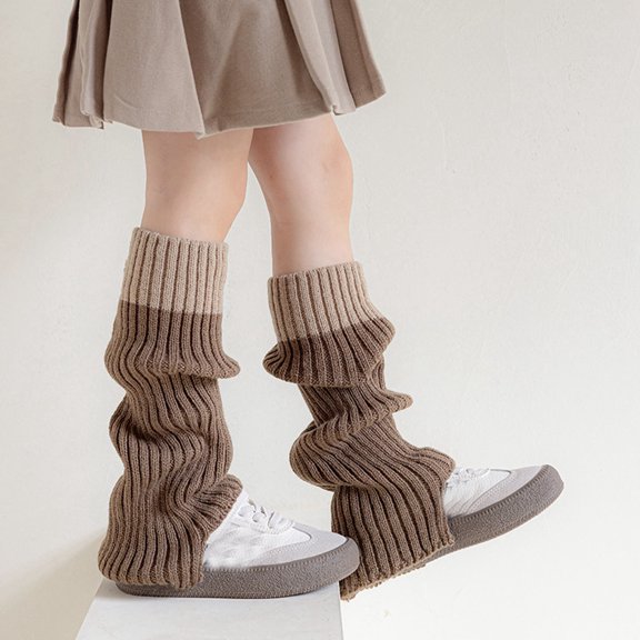 Kids Sock Knitted Leg Warmers for Girls - Knee High Loose Socks Ideal for Fashion and Comfort