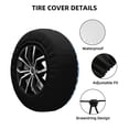 thumbnail image 2 of Bingfone Blue Butterflies Spare Tire Cover Weatherproof Universal Wheel Protectors for RV Camper Travel Trailer SUV Truck-16 inch, 2 of 8