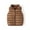 Brown, variant on GYRATEDREAM Down Puffer Vest for Boy Girls Lightweight Water-Resistant Winter Jacket Outwear Kids Fall Sleeveless Coats for 3-4Y Brown