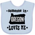 thumbnail image 3 of Inktastic Someone in Oregon Loves Me Gift Boys or Girls Baby Bib, 3 of 4