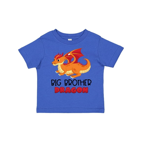 Inktastic Big Brother Cute Red and Orange Dragon Boys Toddler T-Shirt