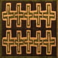 thumbnail image 1 of Ahgly Company Indoor Square Southwestern Orange Country Area Rugs, 6' Square, 1 of 4