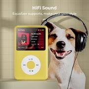 Innioasis 64GB Mp3 Player with Bluetooth, 2.4 Portable Mini HiFi Digital Music Player with FM Radio Audiobook Mp3 2026 Nice Gift(Light yellow)
