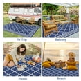 thumbnail image 4 of Geetinfly 12FT Area Rugs Outdoor Rug for Patios Waterproof Reversible Rug Geometric Rug Lightweight Rug Plastic Straw Outdoor Rug Blue+, 4 of 8