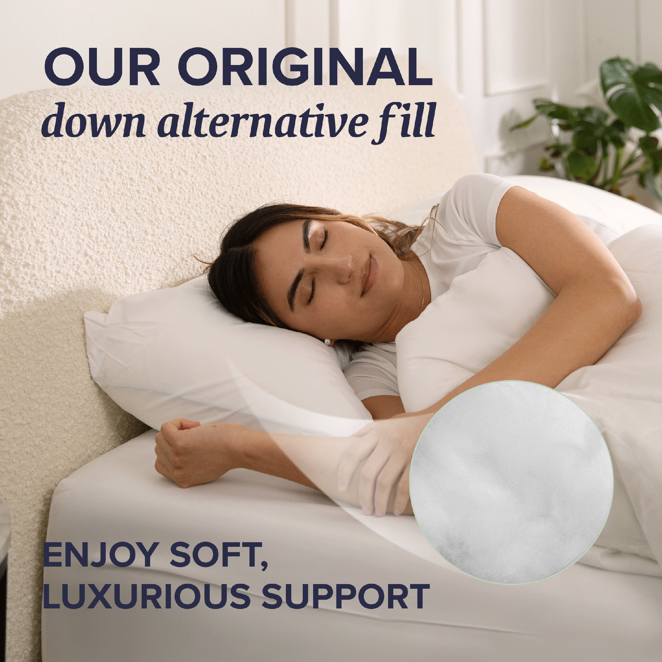 Beckham Hotel Collection Customizable Down Alternative Queen Pillow 1 Pack, Adult