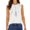 White, variant on SEAOPEN Summer Tank Top for Women 2025 Pleated High Neck Tops Loose Fit Flowy Dressy Tunic Sleeveless Shirts White,XXL