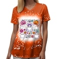 thumbnail image 5 of Akiihool Halloween Tshirts Women Halloween Teacher Shirts for Women Groovy Read More Books Ghost T-Shirt Short Sleeve Halloween Party Tee Tops (Gold,M), 5 of 6