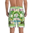 thumbnail image 3 of Bixox Men's Graphic Easter Easter Basket printed lightweight casual shorts, soft sleep shorts with pockets., 3 of 7