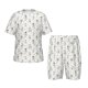 thumbnail image 1 of Fotbe Dancing Dogs Pijama Estampada de 2 Piezas para Niños – Ropa de Dormir de Manga Corta Cómoda para Niños y Niñas, Camiseta y Shorts de Algodón-3X-Large, 1 of 6