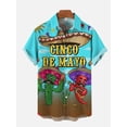thumbnail image 2 of Camisas hawaianas de moda 2024 para hombre, estilo mexicano, estampado de póster artístico de grafiti colorido, camisa de manga corta, ropa estilo hawaiano, 2 of 5