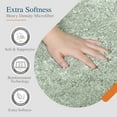 thumbnail image 3 of Walensee Shag Bath Rug, Non Slip Bath Mat for Bathroom, 24"x36", Pale Green, Machine Wash, 3 of 9