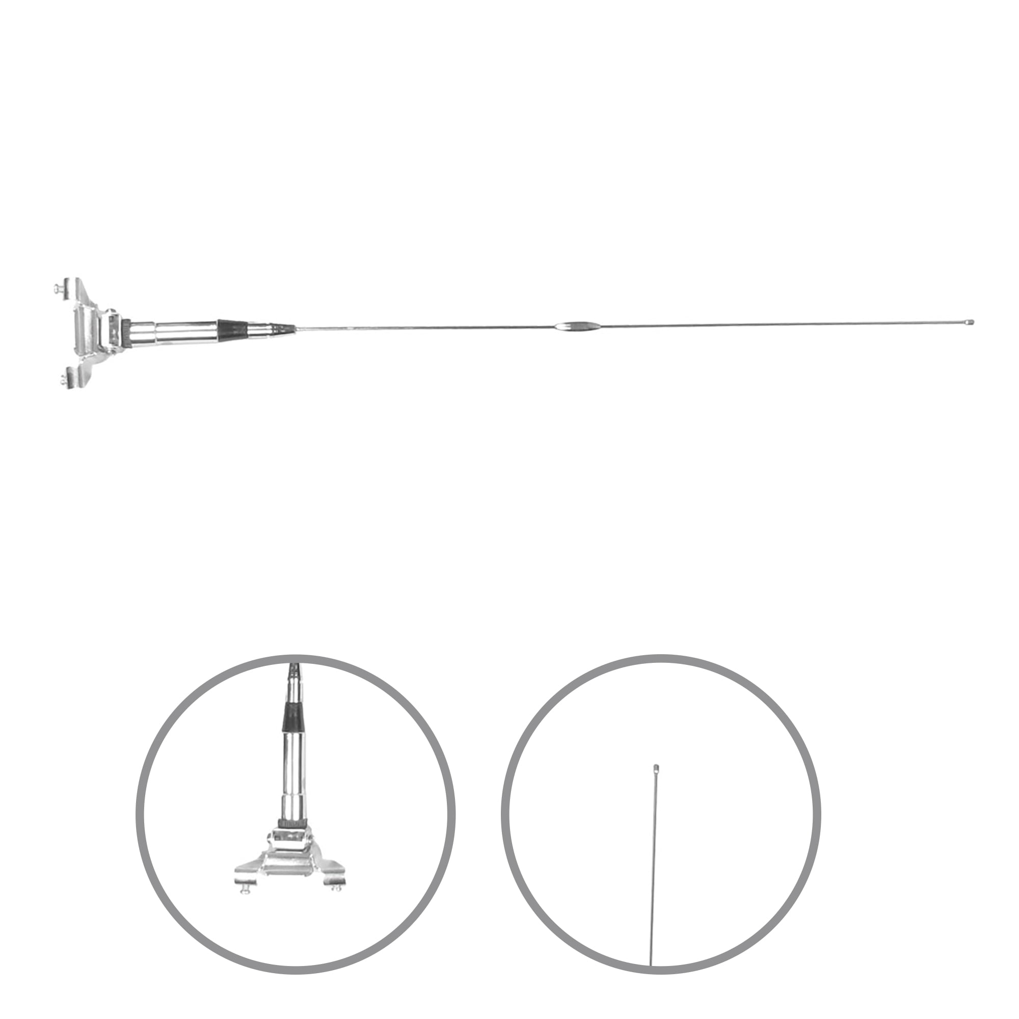 Unique Bargains Car Truck Adjustable Angle Decorative Dummy Antenna Silver Tone 23.5"