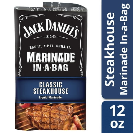 (2 Pack) Jack Daniel Classic Steakhouse Marinade In-A-Bag, 12 oz (Best New York Strip Marinade)