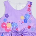 thumbnail image 3 of Little Girls Sleeveless Bowknot Print Princess Dress, 3 of 6