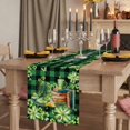 thumbnail image 2 of Table Runners 70 Inches Long Dress Scarves, St. Patrick's Day Farmhouse Coffee/Dining/Kitchen Table Decor, Holiday Table Runner, Shamrocks Green Boots Bools Farm Plaid 13x70 Inch, 2 of 9