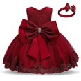 thumbnail image 1 of 5 niños niñas vestidos de encaje niños flor elegante boda princesa fiesta tutú vestido niños cumpleaños bautismo ropa formal, 1 of 1