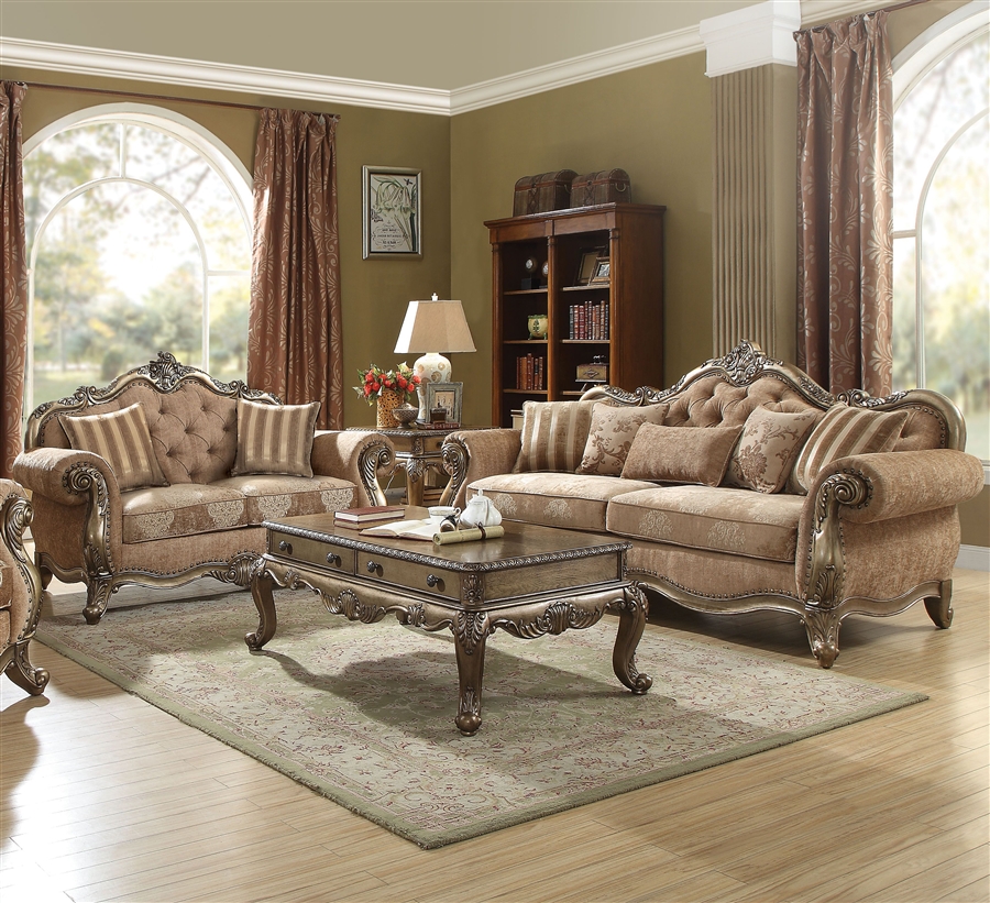 Traditional Design Living Room Furniture 2piece Sofa Set Arch Scroll Arm On Tufted Com Living Room Furniture 2piece Sofa Set, Marlo Furniture Leather Sofa Set