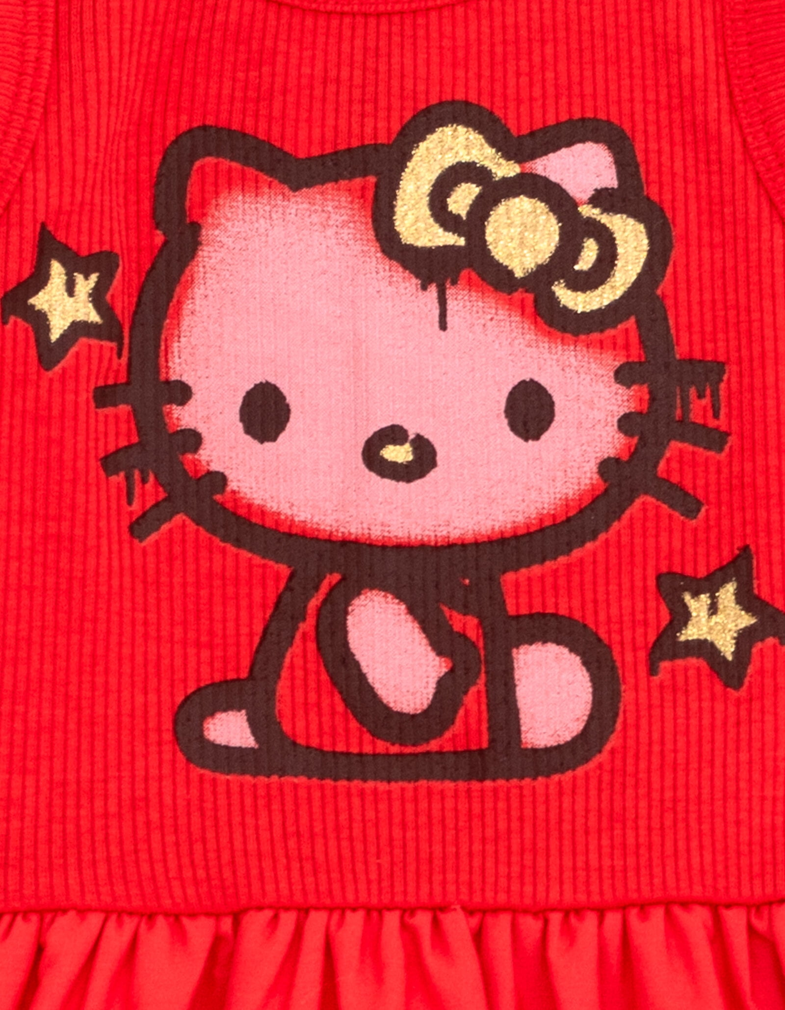 Hello Kitty Bubble Ribbed Dress Toddler to Big Kid