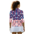 thumbnail image 3 of HUIACONG American Flag Design Quick Dry Golf Shirt Women Quarter Zip with Versatile Breathable Women's Golf Polo Shirts for Sports Workout Tennis Outdoor, 3 of 10