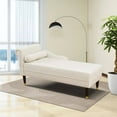 thumbnail image 3 of TrumanPick Chaise Lounge Indoor, Modern Velvet Lounge Chair Tufted Lounge Sofa for Living Room Bedroom, White, 3 of 6