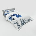 thumbnail image 2 of Ambesonne Oriental Bedding Set 4 Pcs, Brushstroke Work of Art, Queen, Blue Grey, 2 of 2