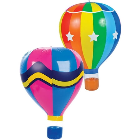 Lot of 12 22" Assorted Inflatable Hot Air Balloon Toy Decoration