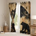 thumbnail image 3 of Feelyou Brown Bear Wildlife Black Out Curtains for Adult, Wooden Ladge Cabin Curtains Pack of 2 (42x63 Each), Jungle Mountain Bedroom Curtains, Window Curtains Home Decor, 3 of 6