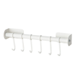 thumbnail image 1 of Hook Hanging Rod Rack Free Punching Multi-Functional Spatula Storage Wall-Mounted Rack Bathroom Storage, S-White, 1 of 5