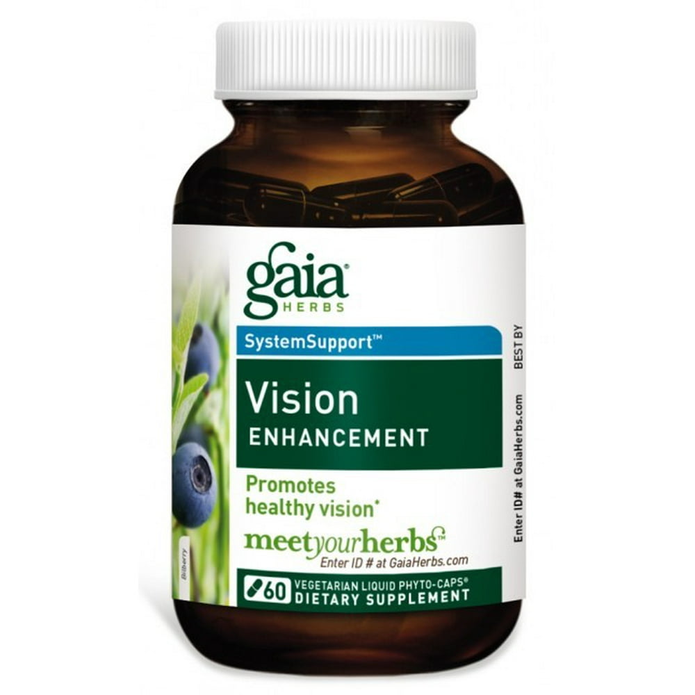 Gaia Herbs Vision Enhancement Vegetarian Liquid PhytoCapsules, 60 Ct