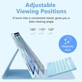 thumbnail image 4 of Backlit Wireless Bluetooth Keyboard Folio with Pencil Holder for 12.9-inch iPad Pro, iPad 5th/6th Gen & 13-inch iPad Air M2 (2024) / M3 (2025),Blue, 4 of 8