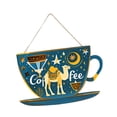 thumbnail image 3 of yuksok Coffee Bar Door Sign 11 x 7 Inches Business Sign for Restaurants Cafe Window Dark Blue, 3 of 9