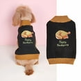 thumbnail image 3 of TELOLY Thanksgiving Dog Sweater Apparel Turkey Plaid Knit Mid-High Neck Pet Clothes Dog Cat Apparel Knit (L), 3 of 7