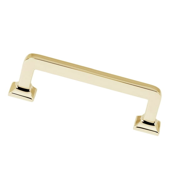 Alno A950-3 Millennium 3" Center To Center Solid Brass Curved Square Cabinet Handle /