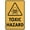 Warning Sign 1, variant on Caution Toxic Hazard Metal Aluminum Sign 12 x 8 Inches - Pre-Drilled Holes for Easy Mounting, Indoor Outdoor Use for Fence, Door, Gate, Lab