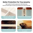 thumbnail image 3 of Sea Lion Travel Portable Square Necklace Organizer Jewelry Box Earring Holder for Girls and Women - Store Rings, Earrings, Necklaces, Bracelets, and More, 3 of 6