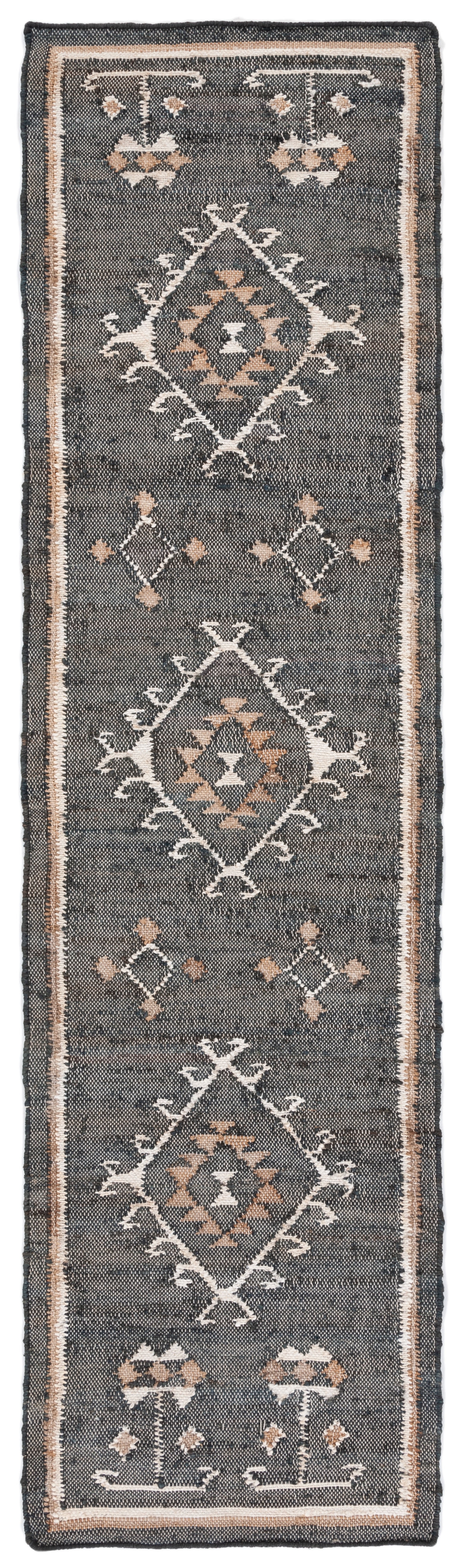 Safavieh Kilim Lisette Tribal Runner Rug, Black/Ivory, 2'3" x 17'