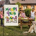 thumbnail image 3 of Mardi Gras Decorations Garden Flag,Mardi Gras Masquerade Mask Garden Flag,Vertical Double Sided Masquerade Beads Carnival Celebration Small Flags Outside Decoration for Yard, 3 of 7