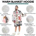 thumbnail image 5 of Paw Prints and Bones Wearable Oversized Blanket,Wearable Blanket Hoodie for Adults,Cozy Hooded Blankets with Super Pockets,Super Warm Fuzzy Pullover for Women & Men, 5 of 6