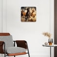 thumbnail image 2 of Square Wall Clock,Three Horses Of Different Colors Run Through The Desert,Silent Non-Ticking Wall Clock Decor for Home Office Kitchen Living Room Bedroom(16inch), 2 of 4