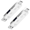 thumbnail image 1 of Multiconector USB Adaptador AIIUSB 2 Pzas Blanco Salidas Micro-USB USB 2.0 Compatible Tipo-C Entradas USB Micro SD, 1 of 2