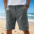 thumbnail image 7 of Sheghy Mens Shorts 100%Cotton Men's Solid Color Button-Up Casual Everyday Breathable Straight Shorts for Summer, 7 of 7
