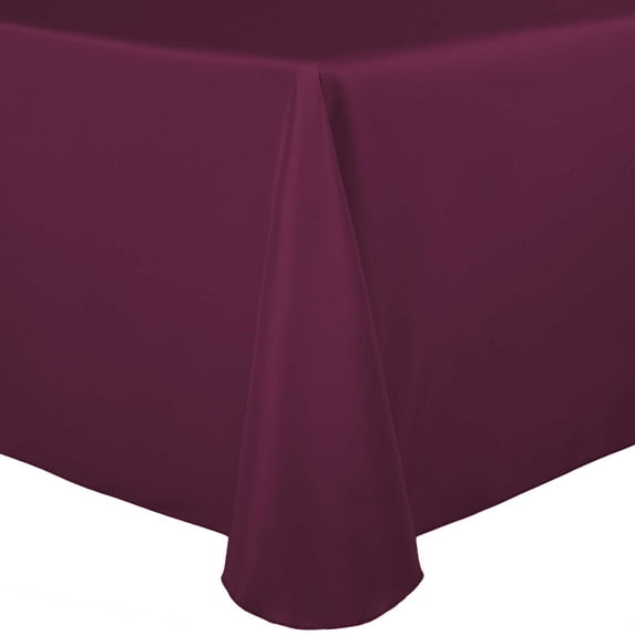 Ultimate Textile 108 x 132-Inch Oval Polyester Linen Tablecloth