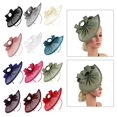 thumbnail image 2 of Fashion Wedding Headgear Hat Soft Fabric Party Headpieces Party Hairpiece Cosplay Suitable for Women rose Red, 2 of 4