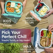 Bentgo Chill Kids Leak-Proof Lunch Box - 4-Compartment Bento Box with Built-In Ice Pack, 3.3 Cup Capacity, PFAS & BPA-Free, Microwave & Dishwasher Safe, Ideal Size for Ages 3 to 7 (Red/Royal)